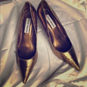 Steve Madden Darring Bronze Leather size 6